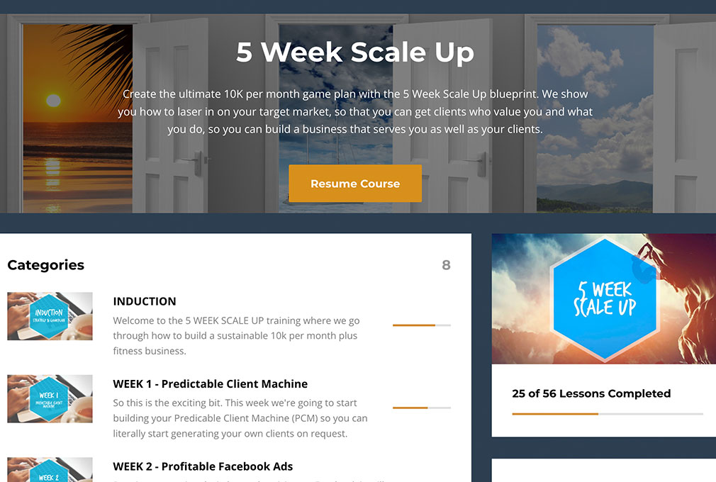 5 Week Scale up Course