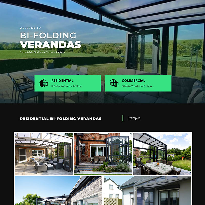 Bifold Verandas Website