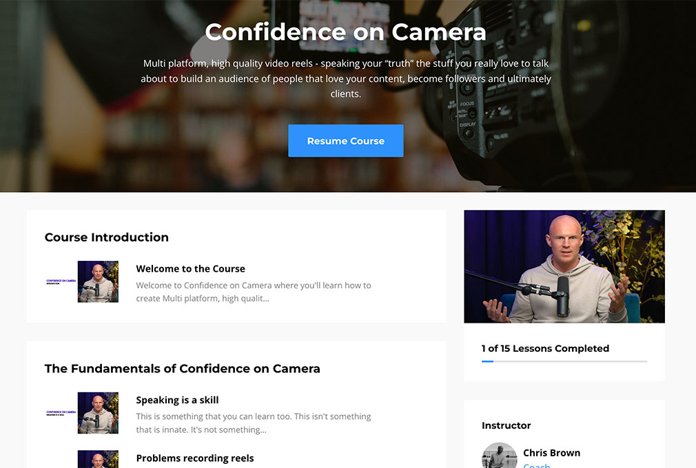 Confidence on camera