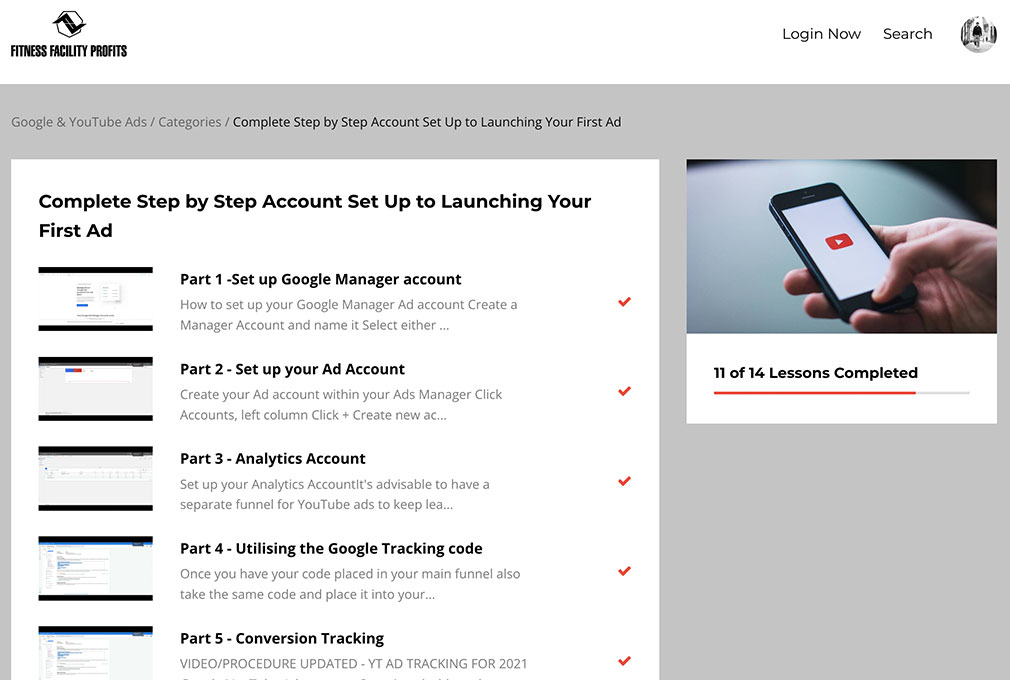 Google and Youtube Ads Course Step By Step Modules